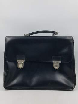 Authentic Prada Black Leather Briefcase