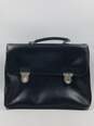 Authentic Prada Black Leather Briefcase image number 1