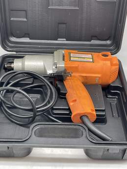 45252 Yellow 1/2inch Electric Impact Wrench In Case Powers On No Drill Bits alternative image
