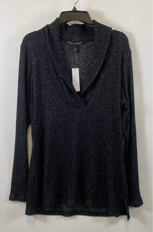 WHBM Black & Silver Sweater - Size Large image number 1