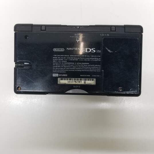 Nintendo DS Lite USG-001 Handheld Game Console Black #2 image number 7