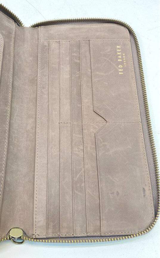 Ted Baker Brown Leather and Canvas Wallet image number 5