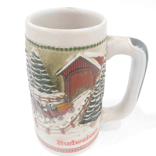 2 Budweiser Ltd Edition Ceramic Holiday Collection Clydesdales image number 9