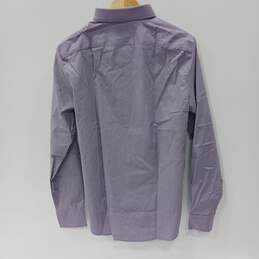 Banana Republic Men's Purple Micro Check LS Slim Flex Fit  Button Up Dress Shirt Size M alternative image