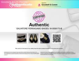 Authentic Salvatore Ferragamo Womens Black Leather Ballet Flats Size EUR 33.5 alternative image