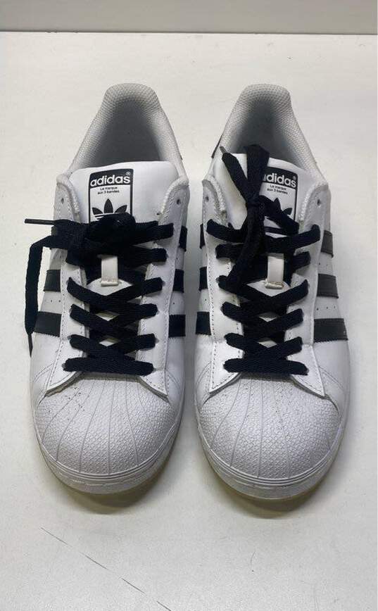 adidas Superstar White Black Casual Sneakers Men's Size 8 image number 5