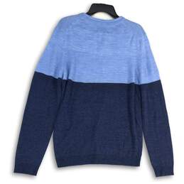 NWT Apt.9 Womens Blue Colorblock Merino Seriously Soft Pullover Sweater Size M alternative image