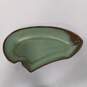 Frankoma Free Form Green & Brown Pottery Platter # 4P image number 2