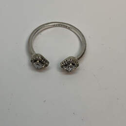 Designer Pandora S925 ALE Sterling Silver Crystal Cut Stone Open Band Ring alternative image