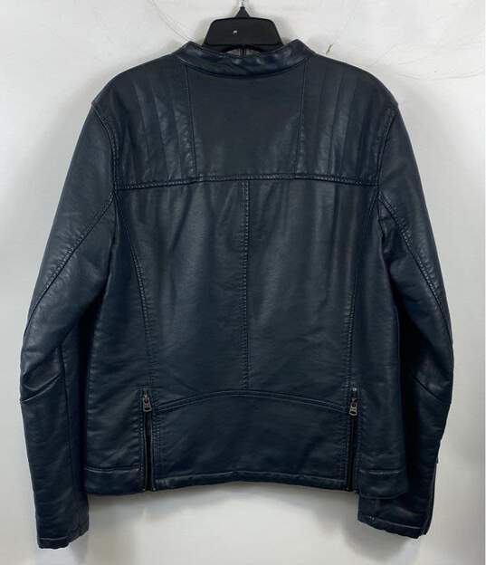 Levi's Black Faux Leather Jacket - Size Medium image number 2