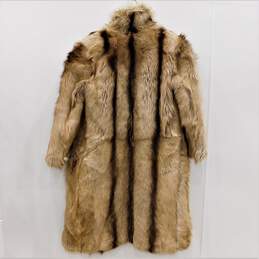 Vintage J. Walden Men's Dyed Nanny Goat Fur Full Length Evening Coat Size L alternative image