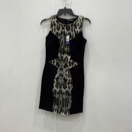 NWT Rebecca Minkoff Womens Moulin Black White Sleeveless Sheath Dress Size 0