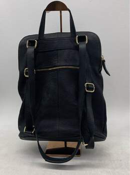Black Pebble Leather Backpack Purse W/ Gold Hardware - Spacious & Stylish alternative image