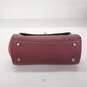 Coach Faye Wine Red Pebble, Suede & Snake Embossed Leather Turnlock Crossbody image number 5