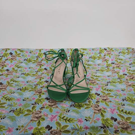 Green Lace Up Heels image number 1
