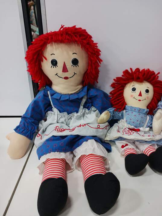 Bundle of 4 Raggedy Ann Doll In Various Sizes image number 2