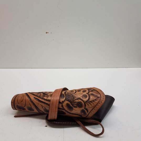 Unbranded Western Leather Floral Embossed Gun Holster image number 3