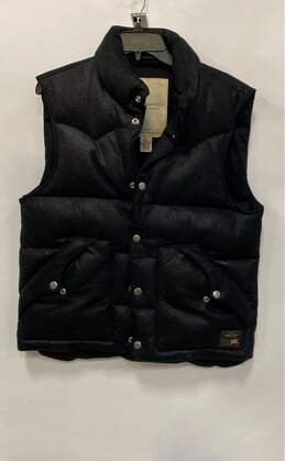 Denim & Supply Ralph Lauren Mens Black Button Front Puffer Vest Size Medium