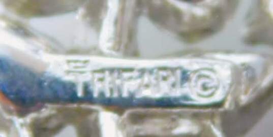 Vintage Crown Trifari Icy Rhinestone Silver Tone Swirl Brooch 24.7g image number 3