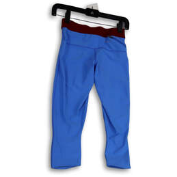 Womens Red Blue Dri-Fit Elastic Waist Stretch Pull-On Capri Leggings Sz XS alternative image