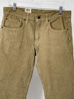 Mens 502 Khaki Corduroy Stretch Tapered Leg Jeans Size 32 X 30W-0528921-S alternative image