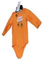 Baby Orange Long Sleeve Crew Neck Graphic Onesie One Piece Size 9 M image number 2