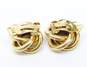 14K Yellow Gold Twisted Circle Clip Earrings 8.7g image number 5