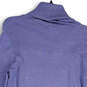 Womens Purple Knitted Long Sleeve Turtle Neck Pullover Sweater Size XS image number 4