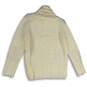 NWT Womens Ivory Knitted Turtleneck Long Sleeve Pullover Sweater Size M image number 2