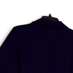 NWT Womens Blue Long Sleeve Pockets Notch Lapel One Button Blazer Size S