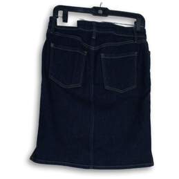 Chico's Womens Blue Denim 5-Pocket Design Straight & Pencil Skirt Size 0 alternative image