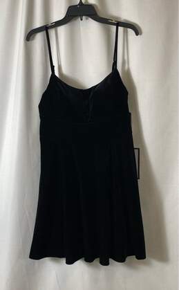 NWT City Studio Womens Black Velvet Sleeveless Square Neck Mini Dress Size 17/18
