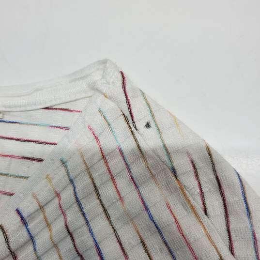Anthropologie Maeve Rainbow Striped Wrapped Short Sleeve Top Size M image number 4