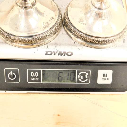 International Silver Prelude N212 Weighted Sterling Candlesticks 610 grams image number 5