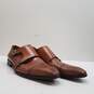 Mercanti Fiorentini Italy Brown Leather Monk Buckle Loafers Shoes Men's Size 10.5 M image number 3
