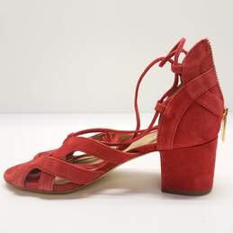 Michael Kors Strappy Red Suede Women's Heels Size 5M alternative image