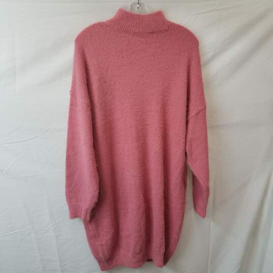 Eloquii Long Pullover Collard Pink Sweater Women's Size 22/24 image number 3