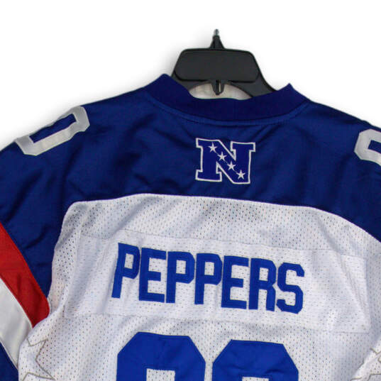 Men White Blue Carolina Panthers Julius Peppers #90 Football Jersey Size 54 image number 4
