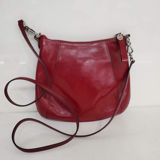 Monsac Red Leather Crossbody Purse image number 3