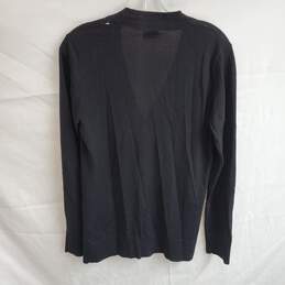 Tory Burch Button Up Black Merino Wool Cardigan Sweater Women's Size M alternative image
