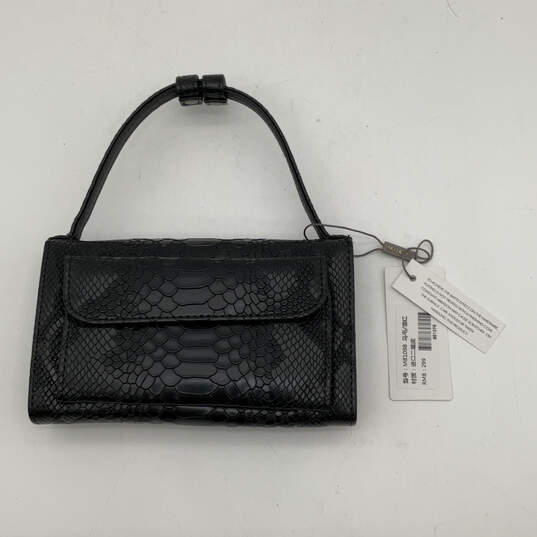 NWT Womens Brown Black Leather Animal Print Detachable Strap Crossbody Bag image number 3