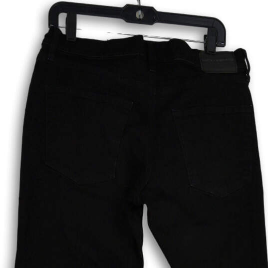 Mens Black Denim Dark Wash 5-Pocket Design Straight Leg Jeans Size 32/32 image number 4