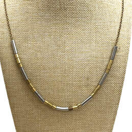 Designer J. Crew Gold Silver Tone Link Chain Fashioanble Coker Necklace