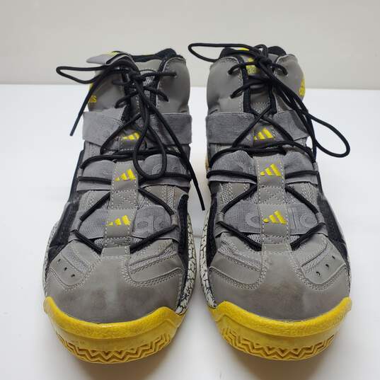 Adidas Top Ten 2000 Grey Sun Yellow Kobe Bryant Mens Basketball Shoes Size 11 image number 2