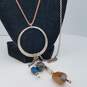 Sterling Silver Lapis FW Pearl Crystal Quartz Pendant Necklace image number 3