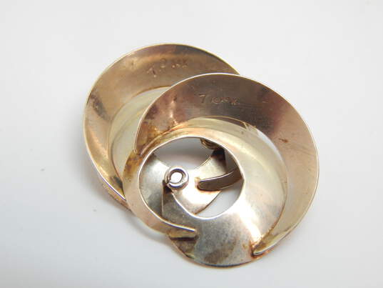 14k Yellow Gold Swirl Earring Enhancers 2.7g image number 5