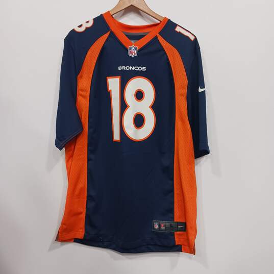 Nike Denver Broncos On-Field Blue Peyton Manning Jersey Size L image number 1