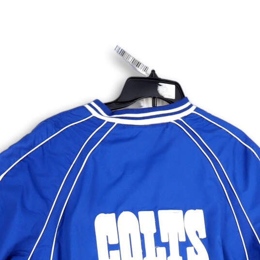 Mens Blue Indianapolis Colts Long Sleeve Pullover Windbreaker Jacket Size L image number 4
