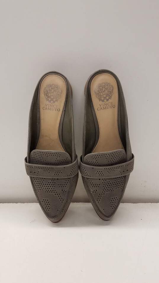 Vince Camuto Kaylana Gray Suede Perforated Mules Loafers US 8.5 image number 6