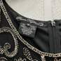NWT Pisarro Nights Womens Black Beaded Long Sleeve Back Zip A-Line Dress Size 10 image number 3